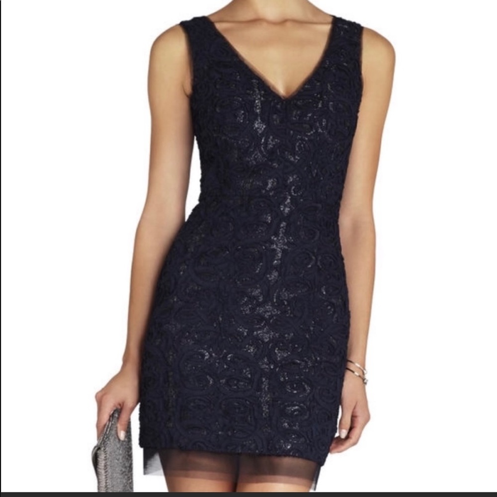 BCBG  MAXAZRIA DARK MIDNIGHT MARISSA DRESS size 8